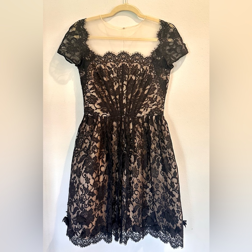 Oscar de la Renta Lace Bodice Dress